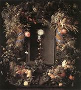 Jan Davidsz. de Heem Eucharist in Fruit Wreath Germany oil painting reproduction